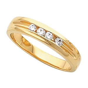 5mm Men's 4 Stone Ring Mounting
