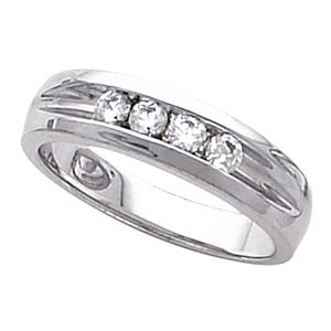 5.5mm Men's 4 Stone  Ring Mounting