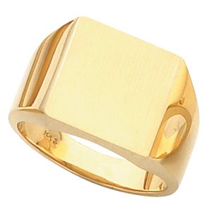  Solid Men's Signet Ring