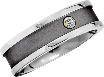 .05 ct Diamond Titanium Band