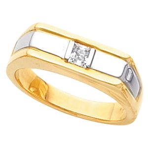 Men's Ring Mounting for Square/ Princess Center