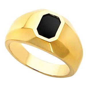 Men's Ring Mounting for Emerald/Octagon Center