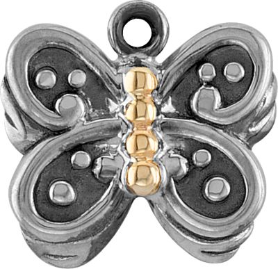 Two Tone Butterfly Dangle