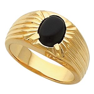 Men's Ring Mounting for Oval Center