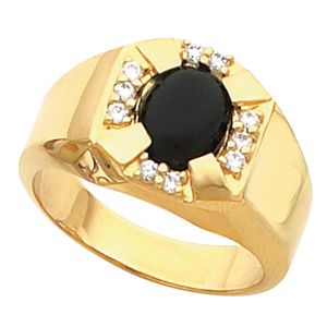 Men's Ring Mounting for Oval Center