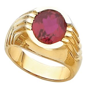 Men's Ring Mounting for Oval Center