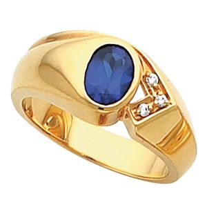 Men's Ring Mounting for Oval Center