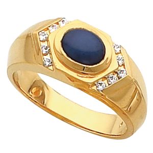 Men's Ring Mounting for Oval Center
