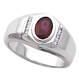 Men's Ring Mounting for Oval Center