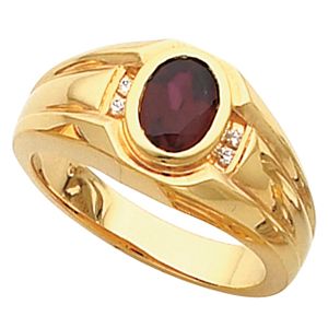 Men's Ring Mounting for Oval Center