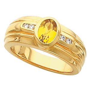Men's Ring Mounting for Oval Center