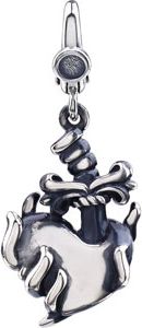 Heart Charm with Dagger & Fire