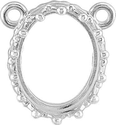 Oval Cabochon Link with Rings