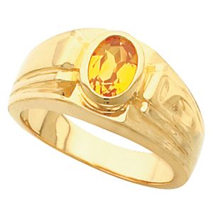 Men's Ring Mounting for Oval Center