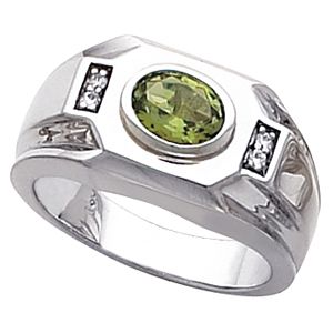 Men's Ring Mounting for Oval Center