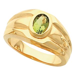 Men's Ring Mounting for Oval Center
