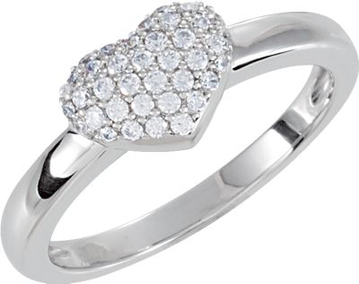 Puff Heart Design Ring