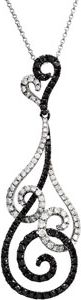 1 1/3 ct tw Black & White Diamond 18