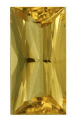 Straight Baguette Genuine Golden Precious Topaz (Black Box)