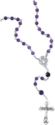Double Facet Amethyst Rosary