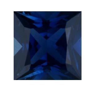 Square Genuine Blue Sapphire (Black Box)