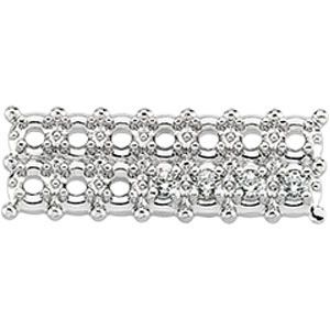 Round Fourteen Stone Double Row Trim Strip