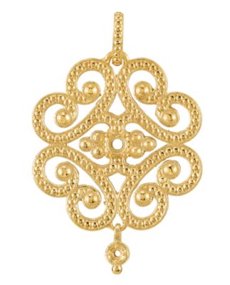 Granulated Dangle Pendant for Round Stone