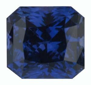 Modified Square Genuine Blue Sapphire (Black Box)