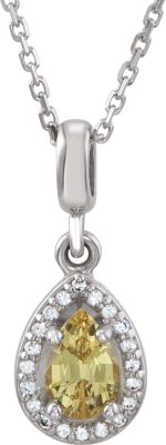 Halo-Style Sapphire Necklace