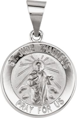 Hollow Round St. Jude Medal