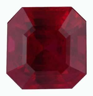 Modified Square Genuine Ruby (Black Box)