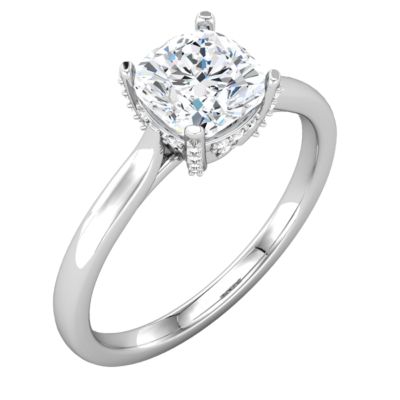 Cushion Engagement Solitaire Mounting or Matching Band