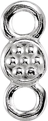 Granulated Design Connector Link with Rings