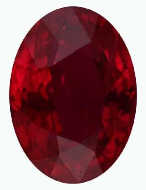 Oval Genuine Ruby (Black Box)