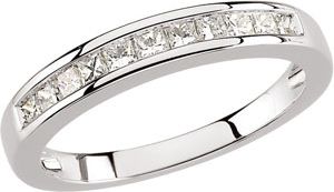 1/2 ct tw Princess-Cut Diamond Anniversary Band