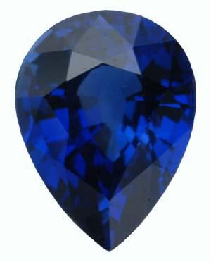 Pear Genuine Blue Sapphire (Black Box)