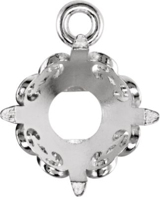 Round Butterfly Scroll Dangle