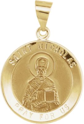 Hollow Round St. Nicholas Medal