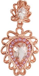 Genuine Morganite & Pink Tourmaline Pendant