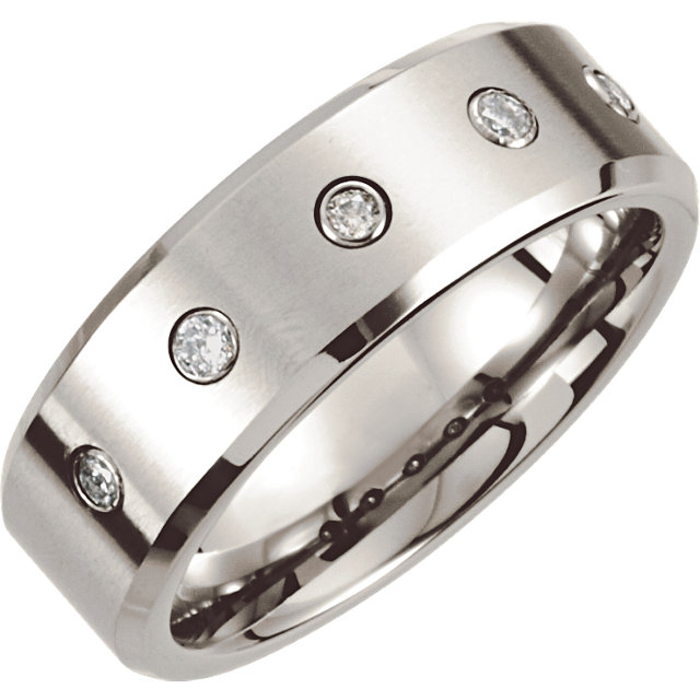 925 Sterling Silver Women Men 8mm Traditional Court Wedding Millgrain Band Ring