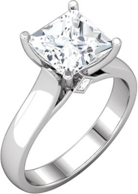 Cathedral-Style Solitaire Engagement Ring Mounting