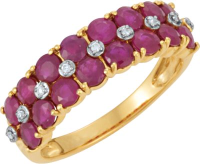 Genuine Mozambique Ruby & Diamond Ring