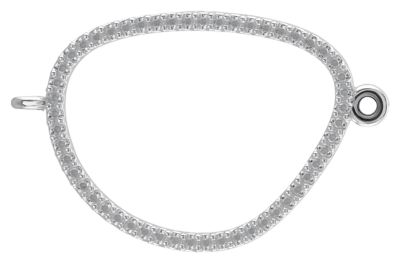 Open Silhouette Dangle Component with Jump Rings 