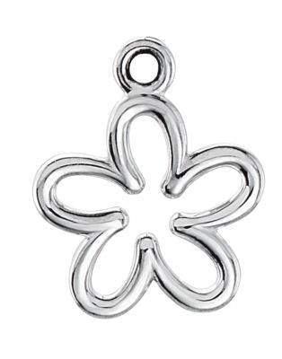 Floral Design Dangle Component with Jump Ring