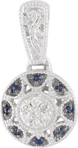Genuine Blue Sapphire & Diamond Pendant