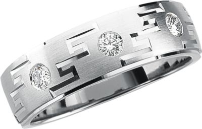 1/4 ct tw Men's Diamond Tapered Ring