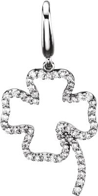 1/4 ct tw Diamond Clover Charm