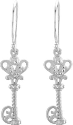 Vintage-Inspired Key Design Dangle Earrings