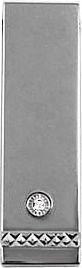 Stainless Steel & 14kt White Rectangular Pendant