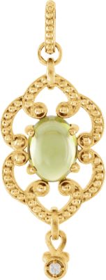 Granulated Design Dangle Pendant or Necklace  
